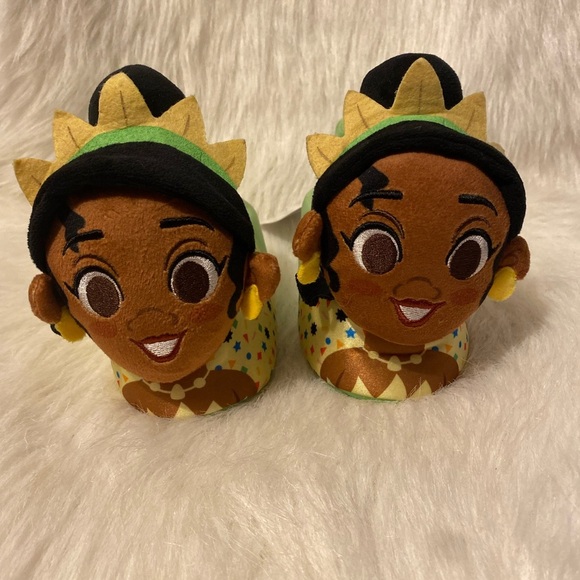Disney Tiana The Princess And The Frog Slippers Girls Size‎ 7-8 Slip On Shoes - Picture 1 of 4